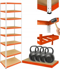 Tárolószekrény fém állvány Helios 270x100x45cm 8Px400kg Tömör Magas