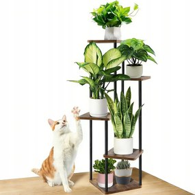 Virágágyás Álló Virágtartó Állvány Virágok Növények Fém Loft 5 Szintes