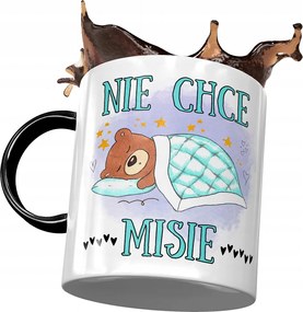 Fekete bögre macival Aranyos mackó ajándék fényképes nyomtatással