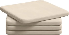 vidaXL Ülőpárnák 4 pcs Bézs 40 x 40 x 3 cm Mikroszálas Szövet
