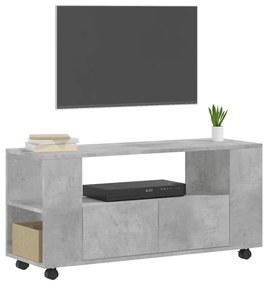 betonszürke szerelt fa TV-szekrény 102x34,5x43 cm