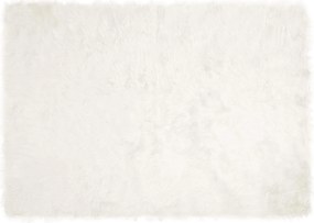 vidaXL Műgyapjú Szőnyeg Tafalla Fehér 140 x 200 cm Poliészter
