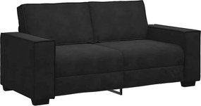 vidaXL kétszemélyes fekete bársony kanapé 180x78x84 cm