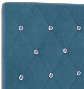 Fejtámla Kristálygombos Tűzött Sötétkék 140 cm Velvet