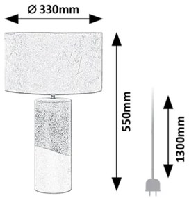 Rabalux 74219 - Asztali lámpa YELDA 1xE27/40W/230V