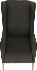 Kényelmes fotel, barna/bükk, BREDLY