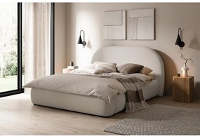 Franciaágy 160 cm Olivo P (ágyráccsal) (tárolóhellyel) (bézs + fekete) . Akció -15%. 1100422