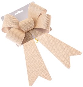 Karácsonyi masni 16 x 25 cm, krémes, 16 cm