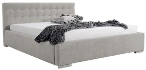 Typ01 ágyrácsos ágy, világos bézsesszürke (160 cm)
