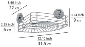 Vacuum-Loc öntapadós sarokpolc, max. 33 kg - Wenko