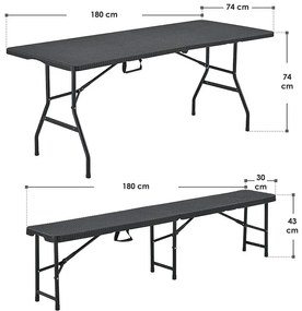 Juskys Kempingkészlet Amberg -180x74x74 cm