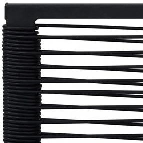 2 db fekete PVC rattan kerti szék
