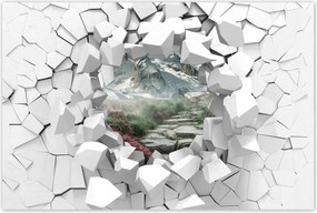 Poszterek 120x80 Hegyi kilátás Tájkép Köd