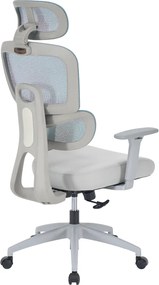 Irodai szék, neomint/világosszürke/szürke, teherbírás 150 kg, ERMEN