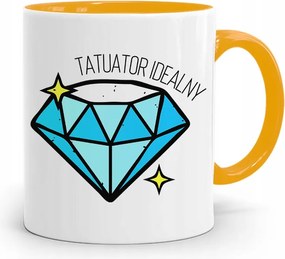 Tetoválóknak Tetováló Bögre Sárga Ajándék fényképes nyomtatással