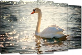 Vászonkép 150x95 Hattyú a tavon