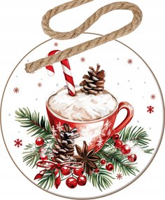 Karácsonyi gömbök a karácsonyfára Forró csokoládé a nádon 5 db