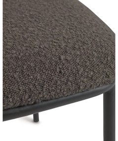 Fekete kárpitozott étkezőfotel Ciselia – Kave Home