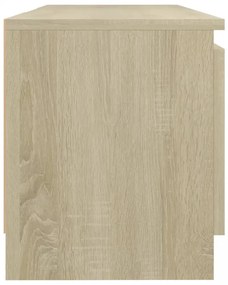 sonoma tölgy színű TV-szekrény LED lámpákkal 120x30x35,5 cm