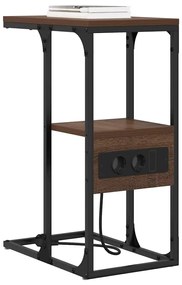 Éjjeliszekrény fiókkal barna tölgy 41.5 x 26 x 60.5 cm Faanyag