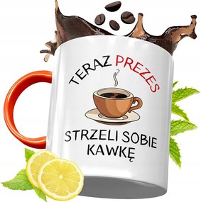 Narancssárga Bögre Elnöknek Ajándék fényképes nyomtatással