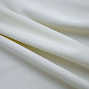 2 db krémszínű bársony sötétítőfüggöny gyűrűkkel 140 x 245 cm