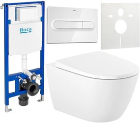 Set WC csésze Roca Ona A346687000, beépíthető keret Roca Duplo A890070020, A801E12001, A890195000, A890063000