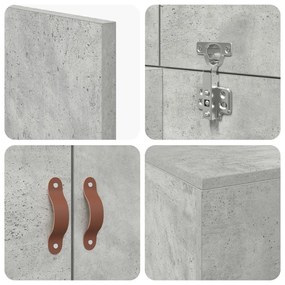 Ágykeret Beton szürke Engineered wood Tartós Tároló ágykeret