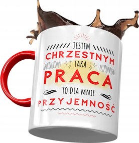 Piros Bögre Keresztelőre Születésnapra Ajándék Nyomtatott Fotóval