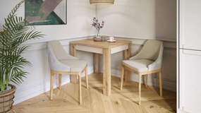 Mazzoni FONTE Artisan Tölgy / Bézs (Pezsgő) -KLASSZIKUS 130 cm-re BŐVÍTHETŐ ASZTAL KONYHÁBA/NAPPALIBA!