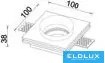 UNIVERSO Gipsz süllyesztett spot lámpatest 1xGU10 Max.35w 100x100x38mm IP20 fehér