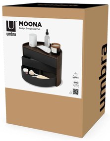 Fekete forgó fürdőszobai rendszerező Moona – Umbra