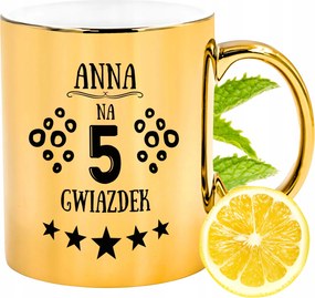 Prémium Arany Csillogó Bögre Anna Ajándék Nyomtatott Fotóval