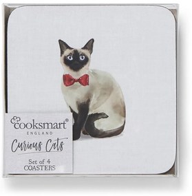 Tányéralátét és poháralátét szett 8 db-os Curious Cats – Cooksmart ®