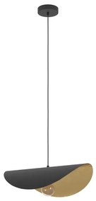 Eglo 390393 - Csillár zsinóron SACEDA 1xE27/40W/230V 53 cm fekete/arany