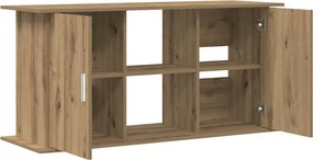 vidaXL kézműves tölgyfa akváriumállvány 121 x 41 x 58 cm rétegelt fából