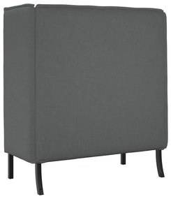 Magas Háttámlás Kanapé Sötét Szürke 109x56x121 cm Szövet