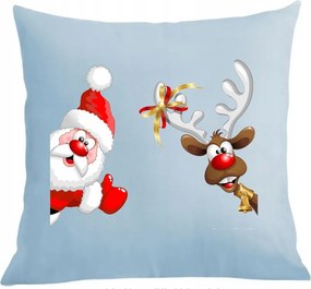 Párna párnahuzat Mikulás Rénszarvas Karácsony Ajándék
