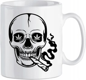 Koponya mintás bögre Weed 330 ml