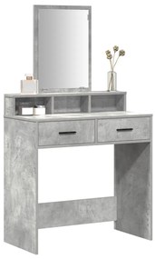 Sminkasztal Fiókokkal Beton Szürke 79x41x140 cm