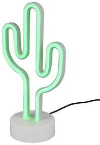 Fehér LED asztali lámpa (magasság 29 cm) Cactus – Trio