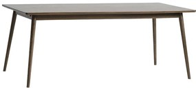 Barna bővíthető étkezőasztal tölgyfa dekoros asztallappal 190x90 cm Barrali – Unique Furniture