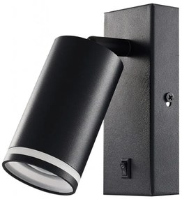MasterLED Ring fekete oldalfali lámpa GU10-es foglalattal