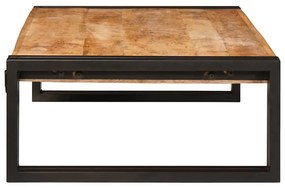Fürdőszobai polc polcokkal 80 x 50 x 23 cm Tömör mangófa és vas