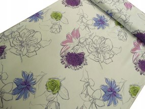 Mg Tk függöny 3D Rajzolt Virágok F prod pol 1601