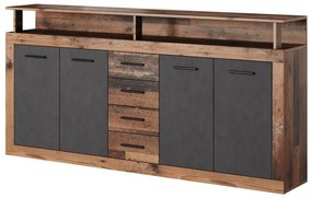 Komód Lenita XXL (matera tölgy + sötét fa). 1048333