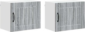vidaXL Konyhaszekrény 2 pcs Szürke Sonoma 50 x 31 x 40 cm Faanyag