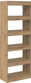 vidaXL Könyvespolc kézműves tölgy 60 x 30 x 166 cm Faanyag