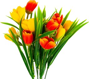 Színes Krokuszok A Fűben Művirágok csokor dekoráció húsvét váza