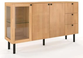 Norvik Bükk/Natúr polcos-fiókos komód, 160 cm